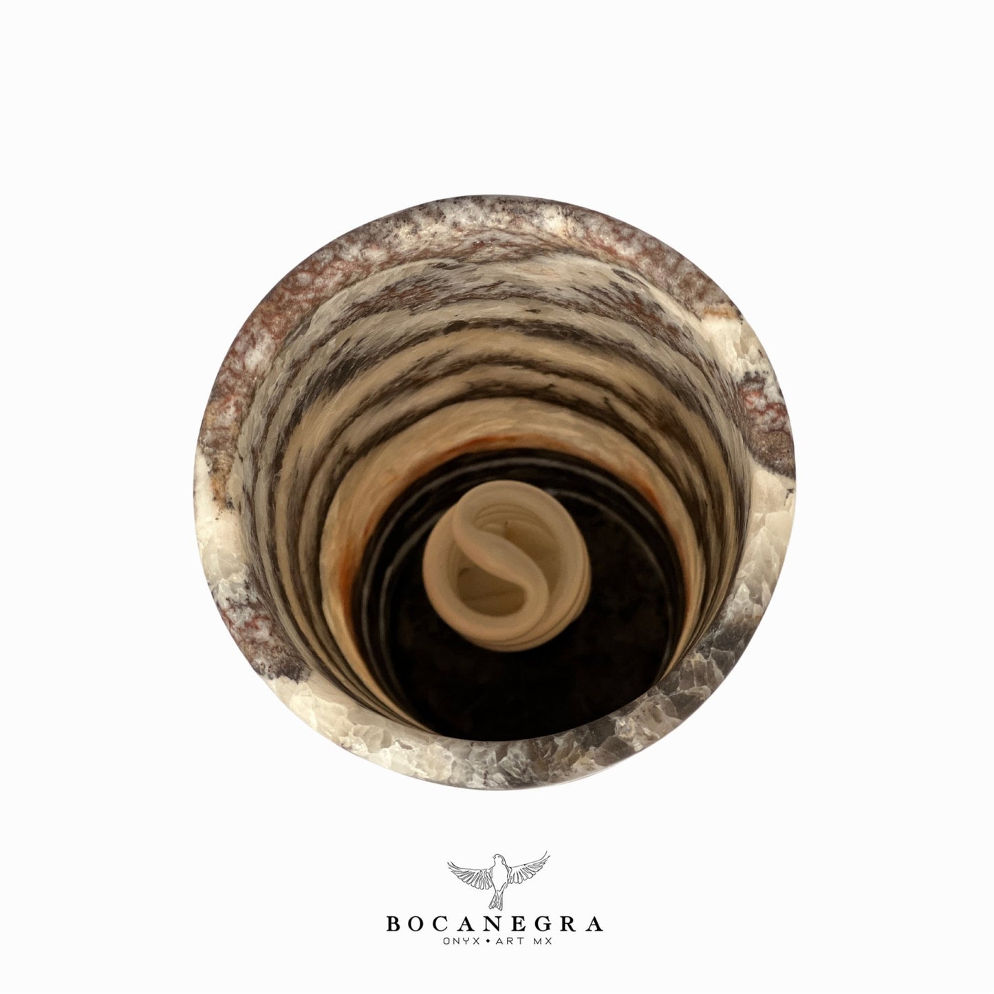 Brown & Beige Onyx Stone Lamp - Table Lamp - Home Decor