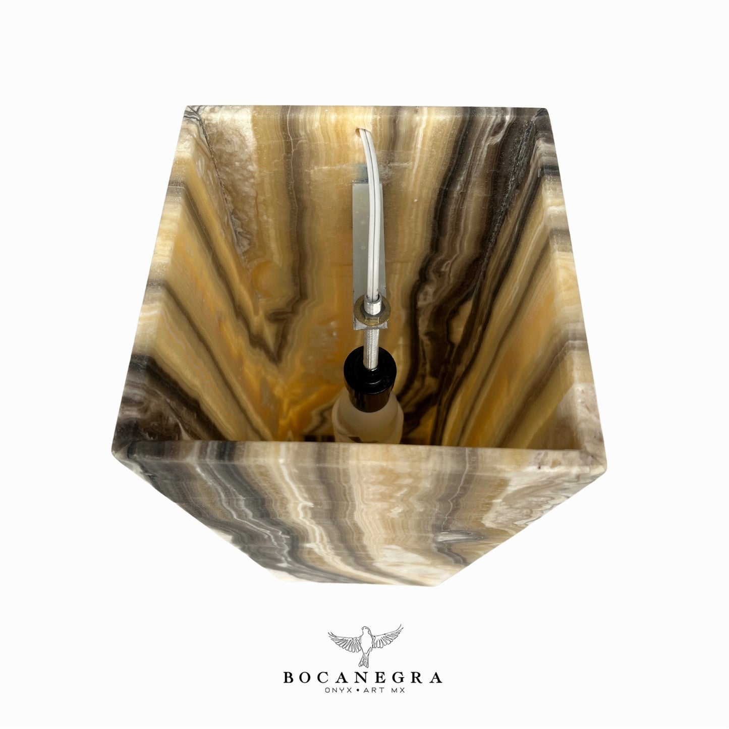 Beige & Black Onyx Decorative Lamp - Table lamp - Home Decor