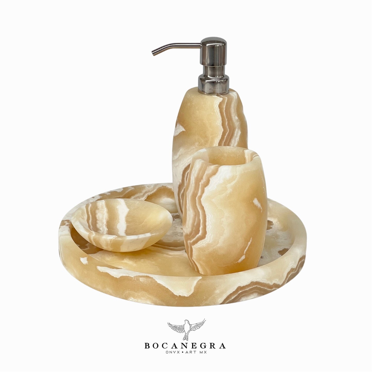 Gorgeous Bathroom Onyx Soap Dispenser Set | Soap Pump | Beauty & Care