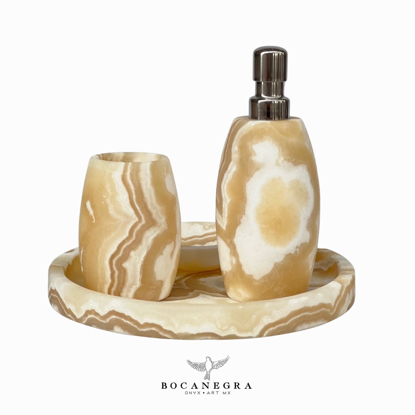 Gorgeous Bathroom Onyx Soap Dispenser Set | Soap Pump | Beauty & Care
