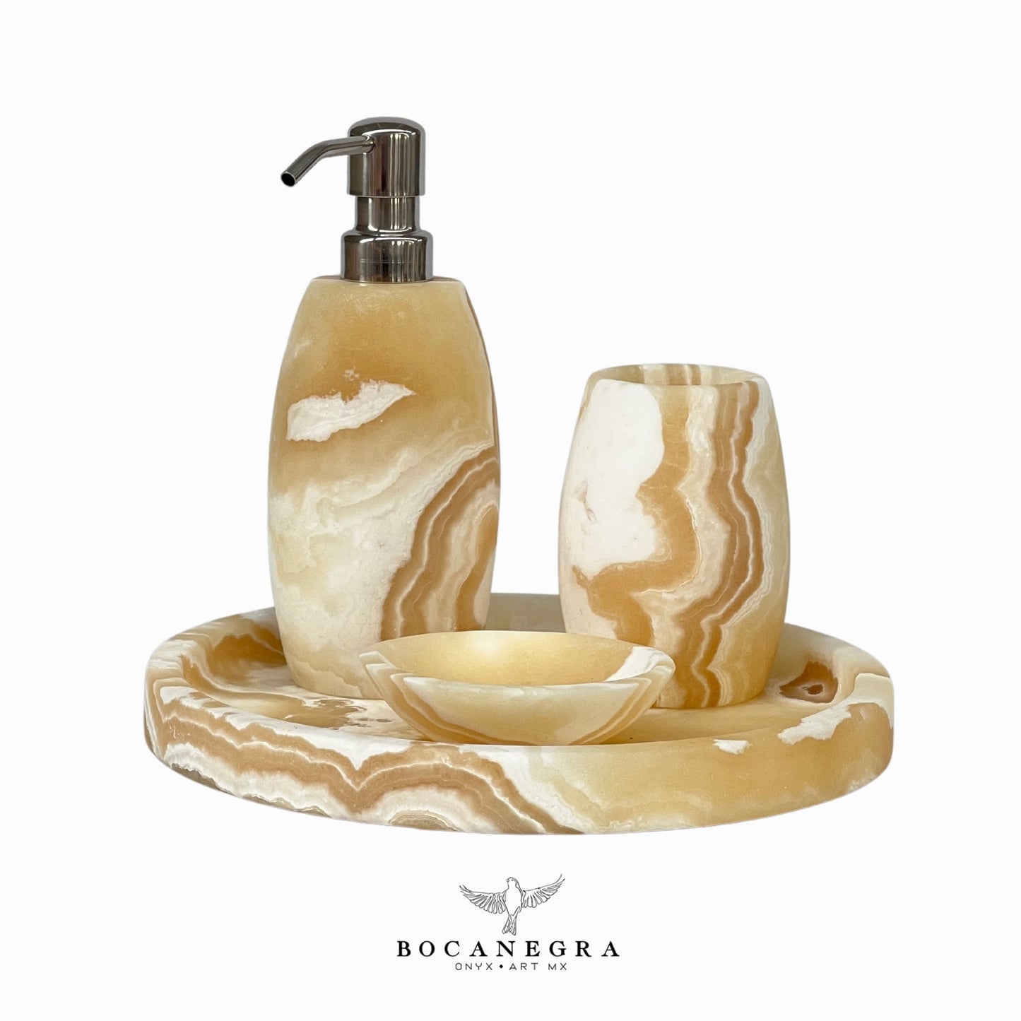 Gorgeous Bathroom Onyx Soap Dispenser Set | Soap Pump | Beauty & Care