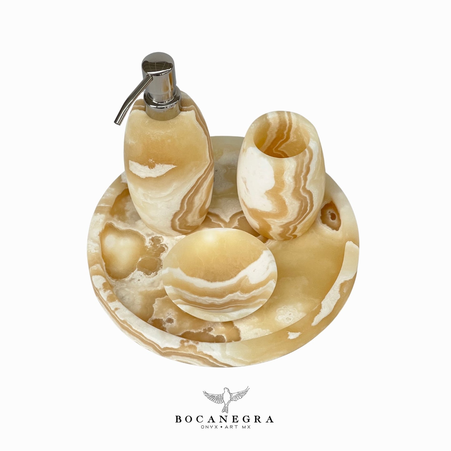 Gorgeous Bathroom Onyx Soap Dispenser Set | Soap Pump | Beauty & Care