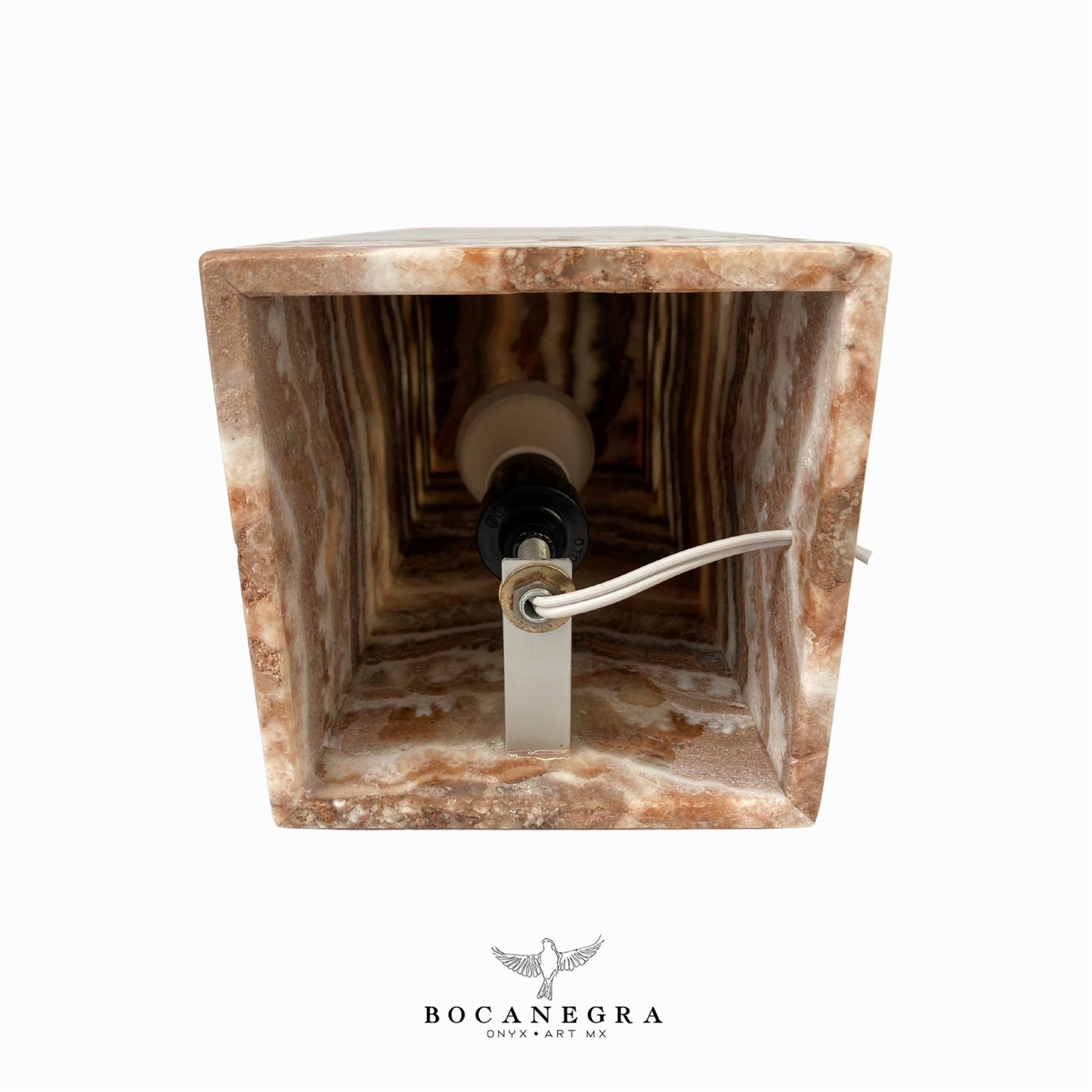 Brown and Red Onyx Stone Lamp - Table Lamp - Home Decor