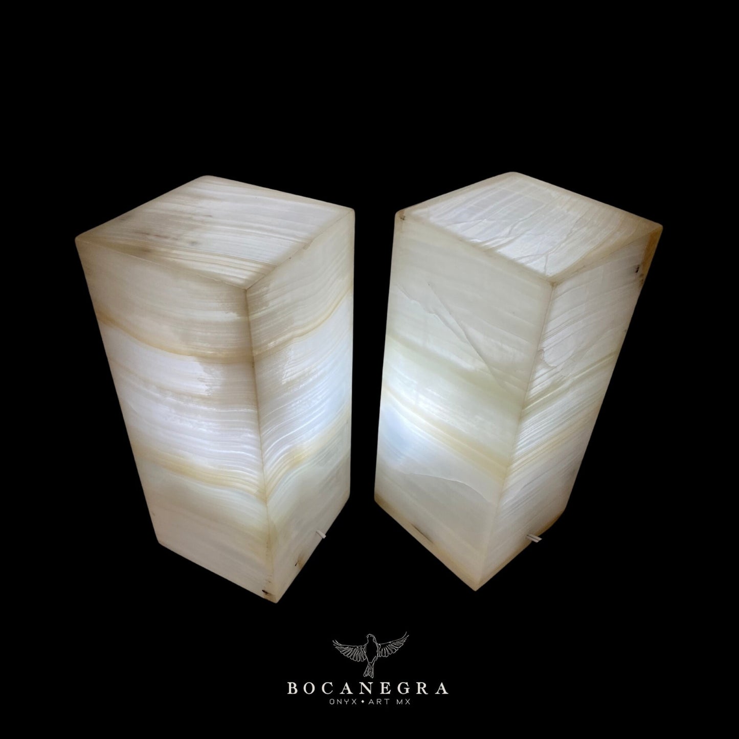 White Onyx Stone Lamps (Two set) - Table Lamp - Home Decor