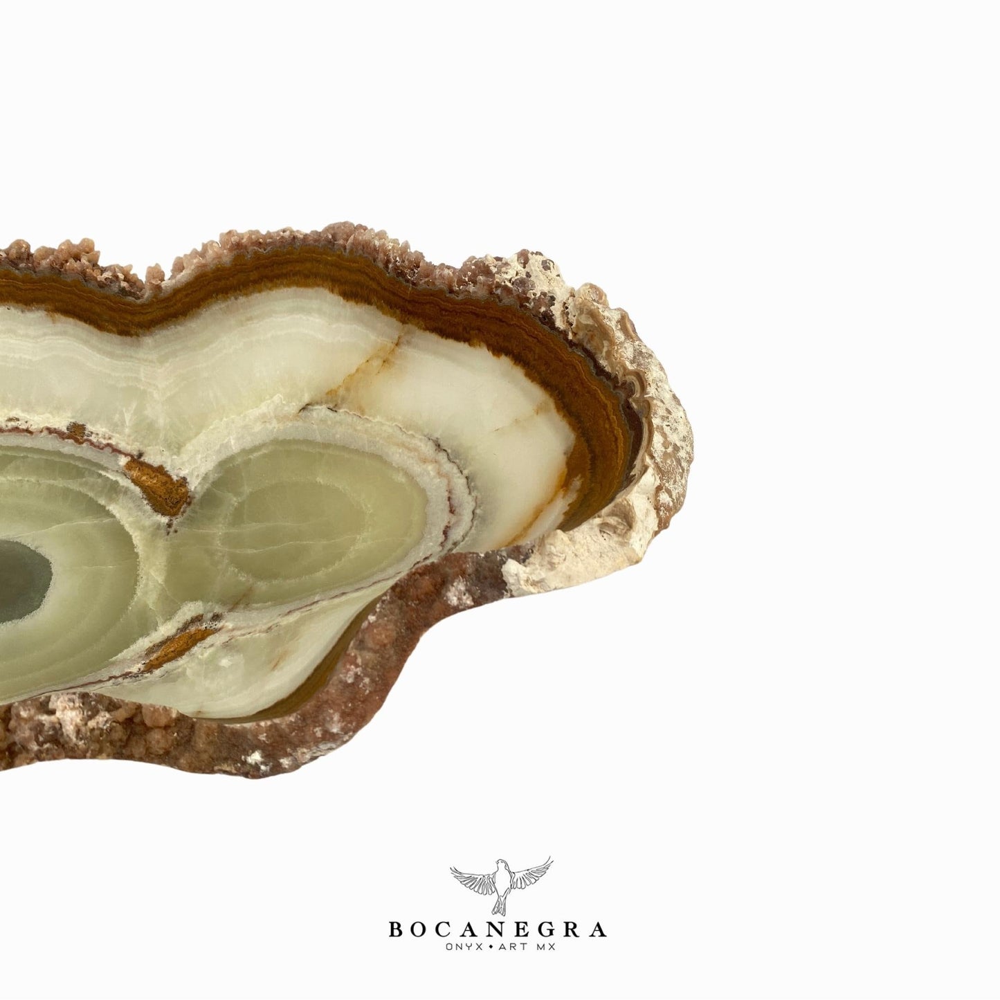 Green & Brown Decorative Onyx Bowl - Centerpiece - Fruit platter