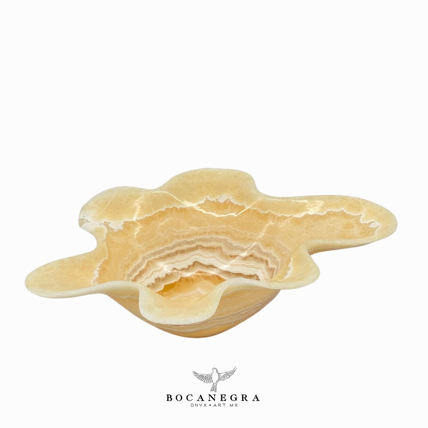 Beige & White Decorative Onyx Bowl - Centerpiece - Fruit Platter