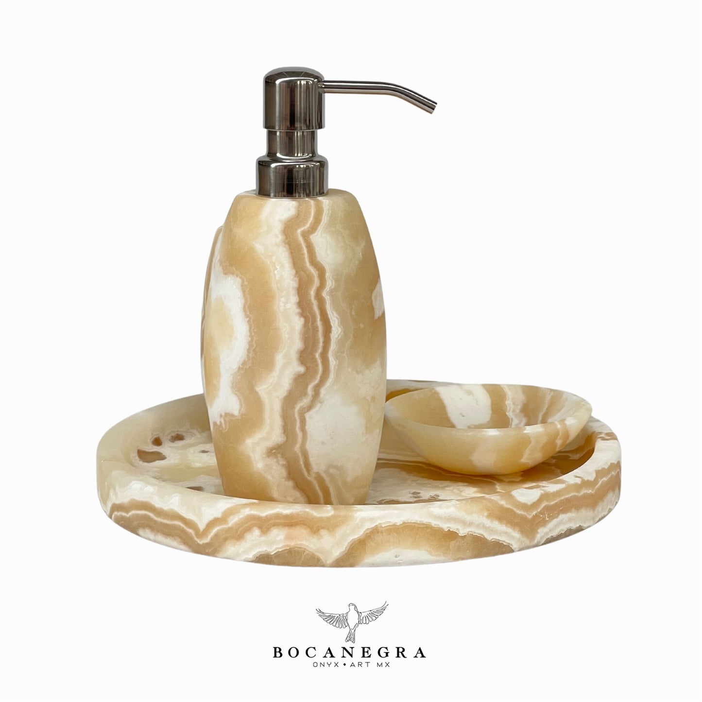 Gorgeous Bathroom Onyx Soap Dispenser Set | Soap Pump | Beauty & Care