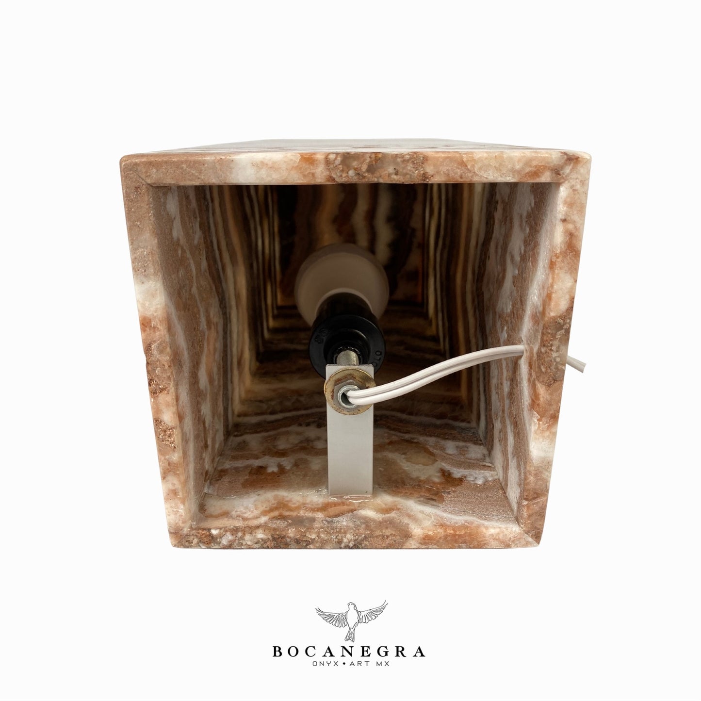 Brown and Red Onyx Stone Lamp - Table Lamp - Home Decor