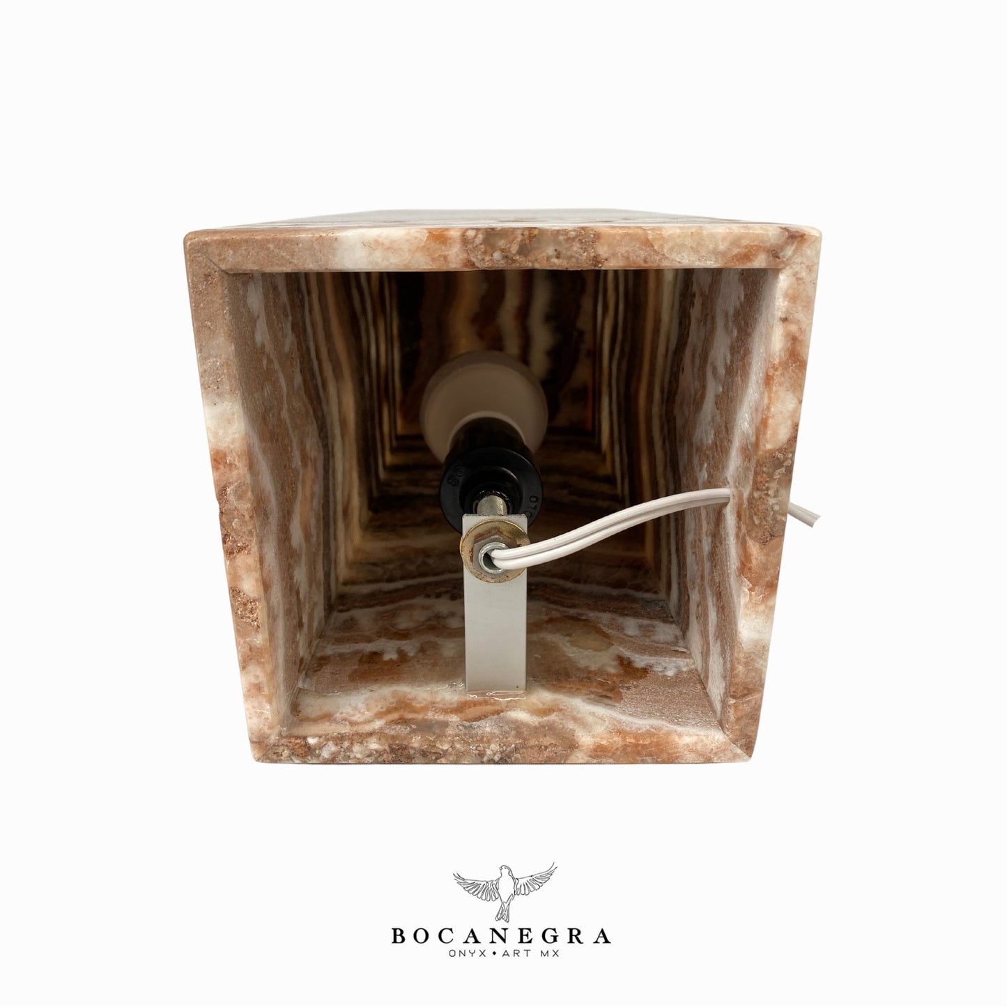 Brown and Red Onyx Stone Lamp - Table Lamp - Home Decor