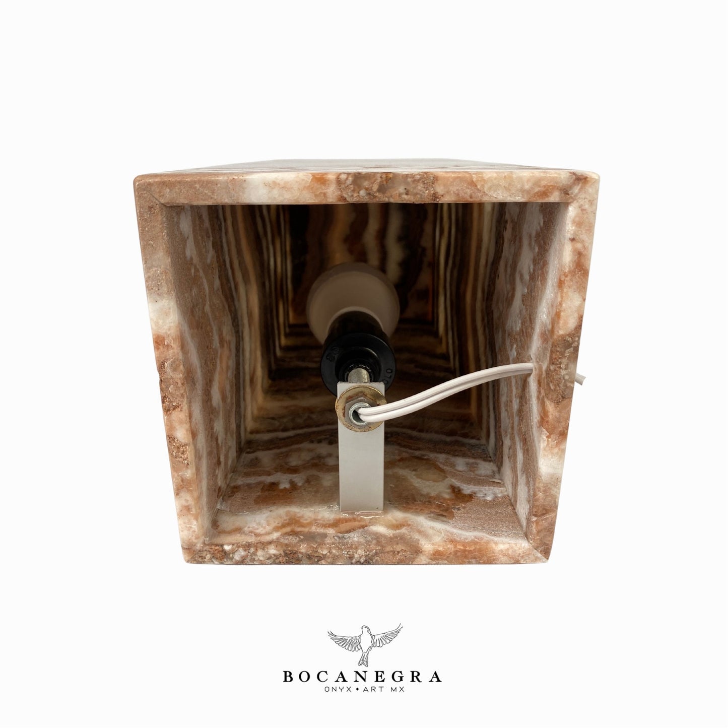 Brown and Red Onyx Stone Lamp - Table Lamp - Home Decor