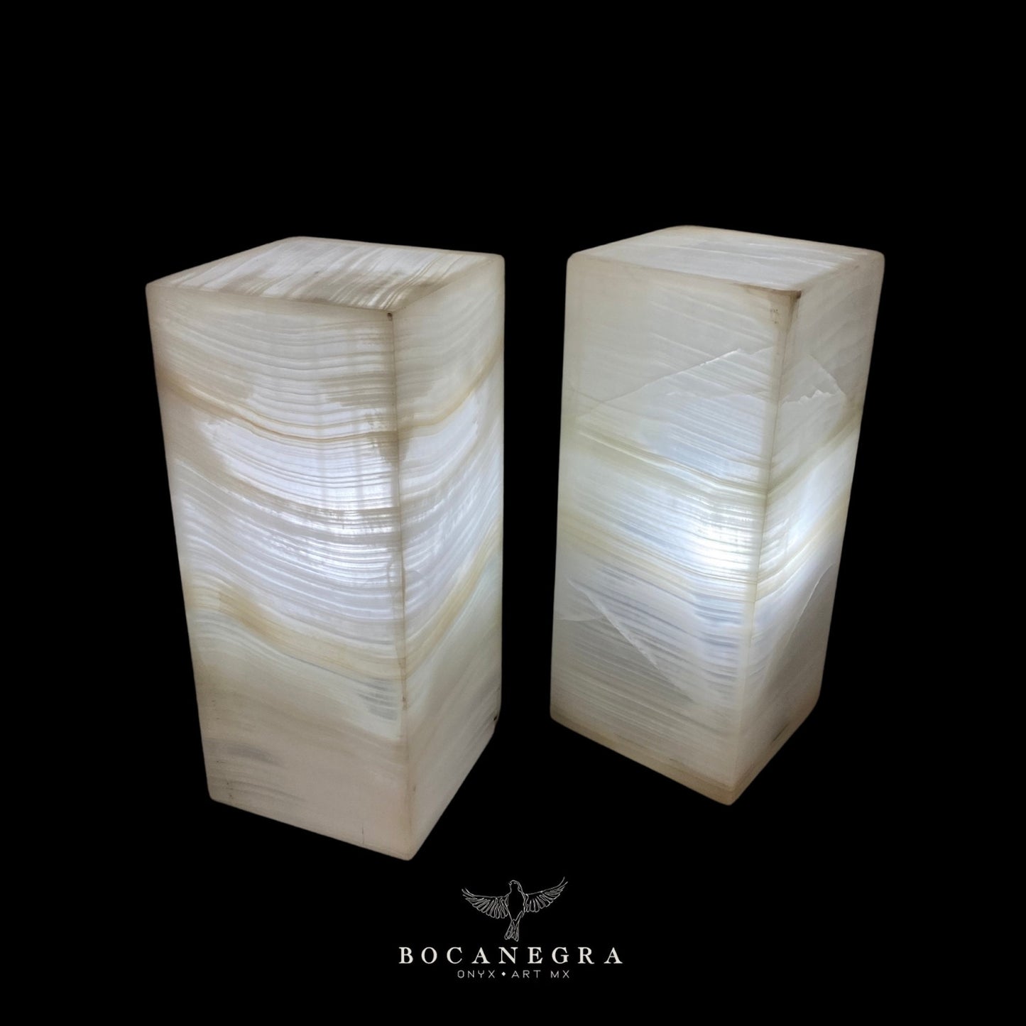 White Onyx Stone Lamps (Two set) - Table Lamp - Home Decor