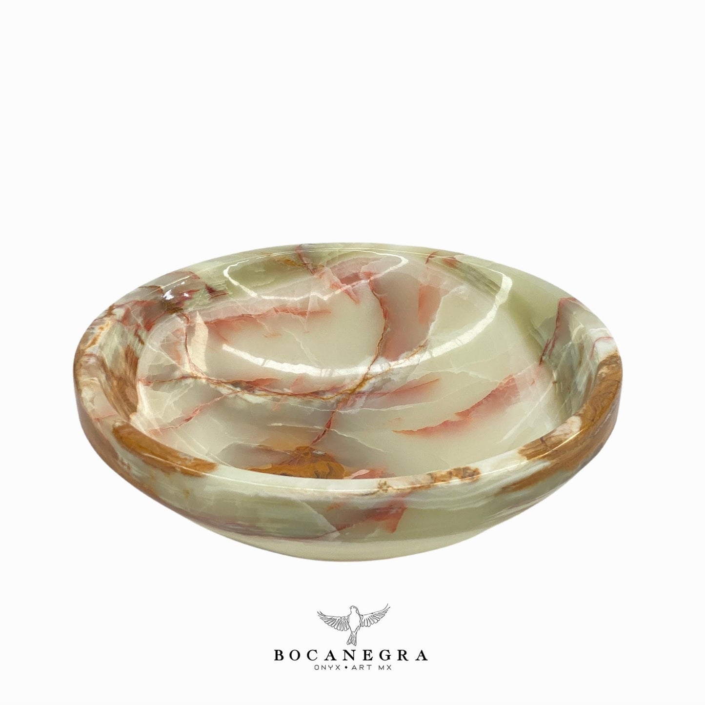Green & Brown Decorative Onyx Bowl - Centerpiece - Fruit platter