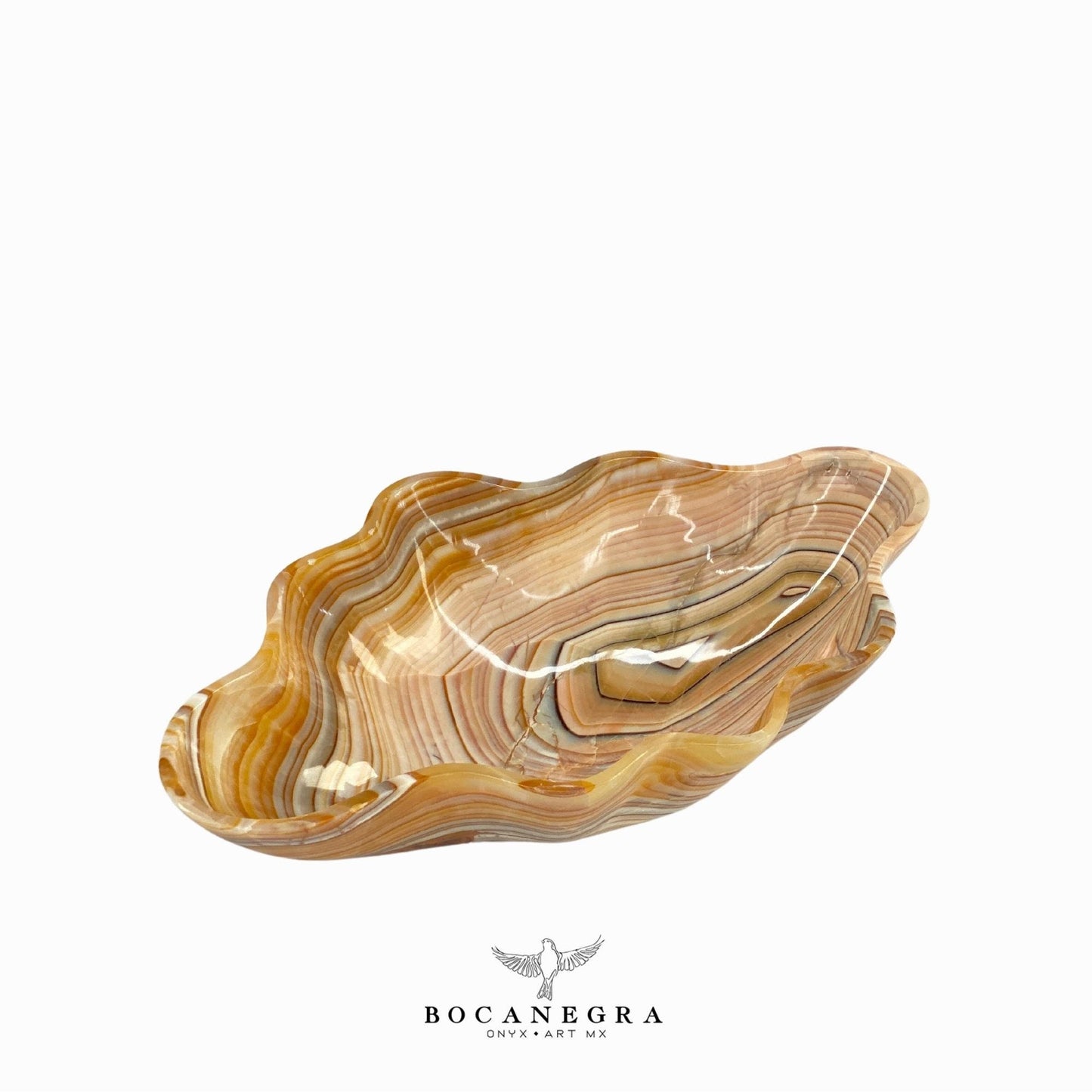 Red & Beige Decorative Onyx Bowl - Centerpiece - Fruit platter