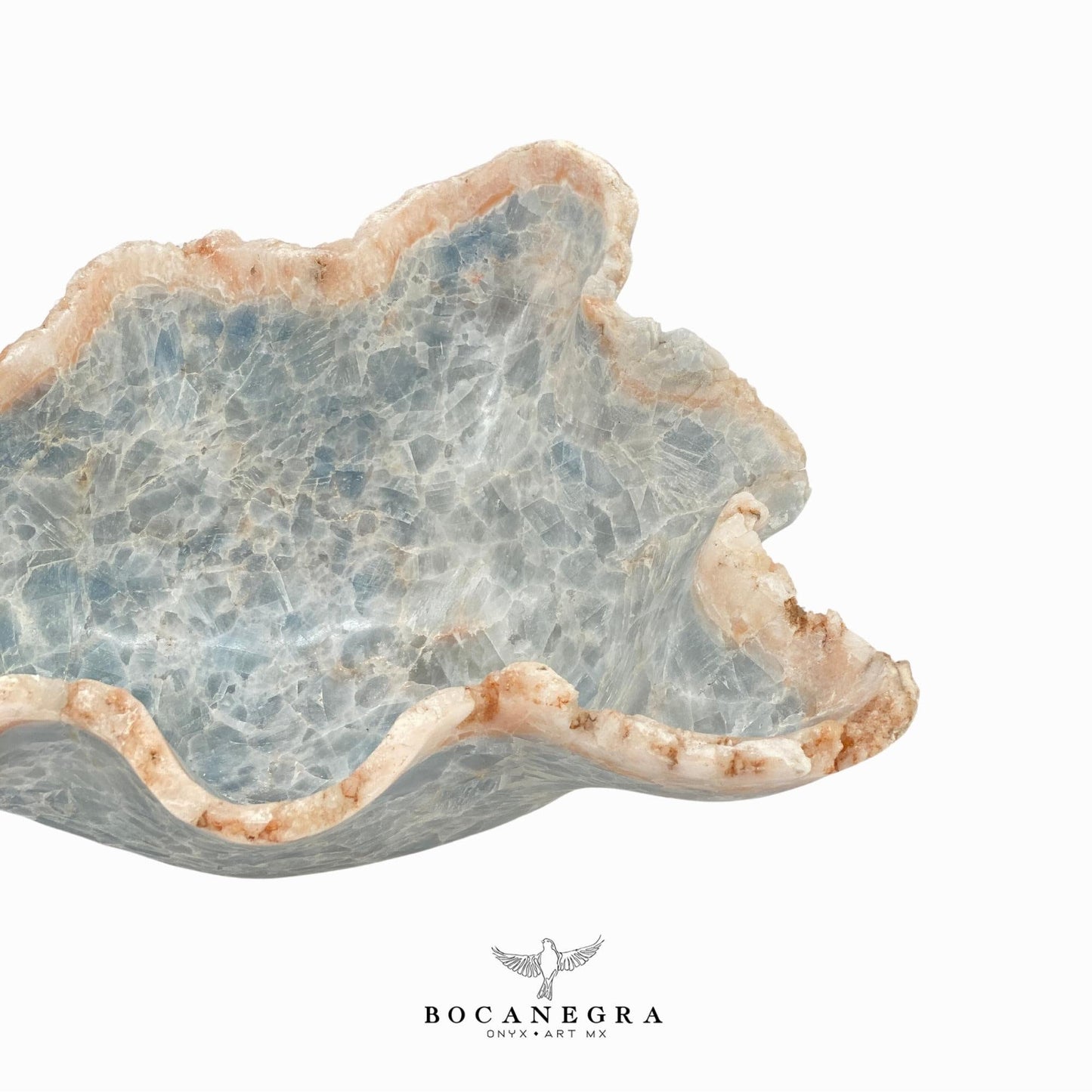 Blue Decorative Onyx Bowl - Centerpiece - Fruit Platter