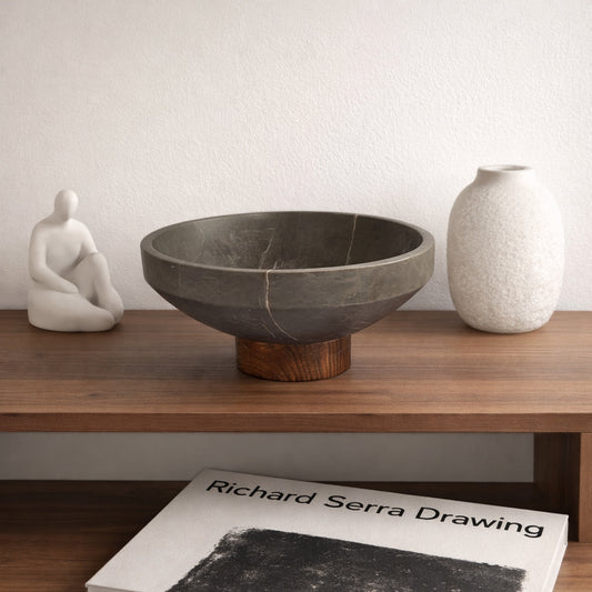 Gray Marble Fruit Platter - Decorative Piece