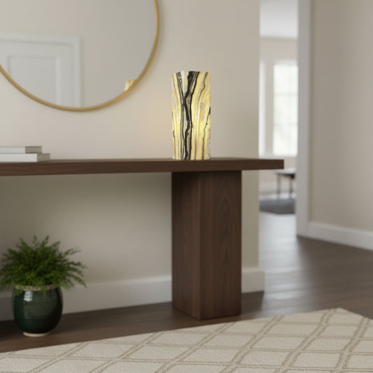 Beige & Black Onyx Decorative Lamp - Table lamp - HomeDecor