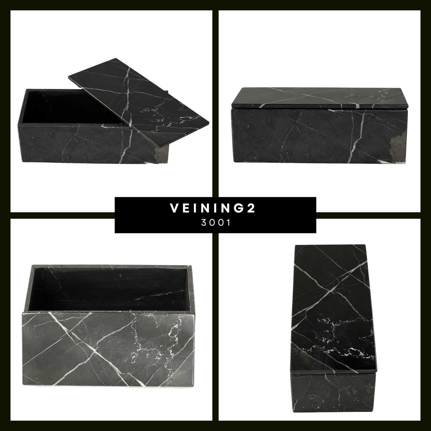 Elegant Rectangular Marble Stone Jeweler - Timeless Mexican Craftsmanship