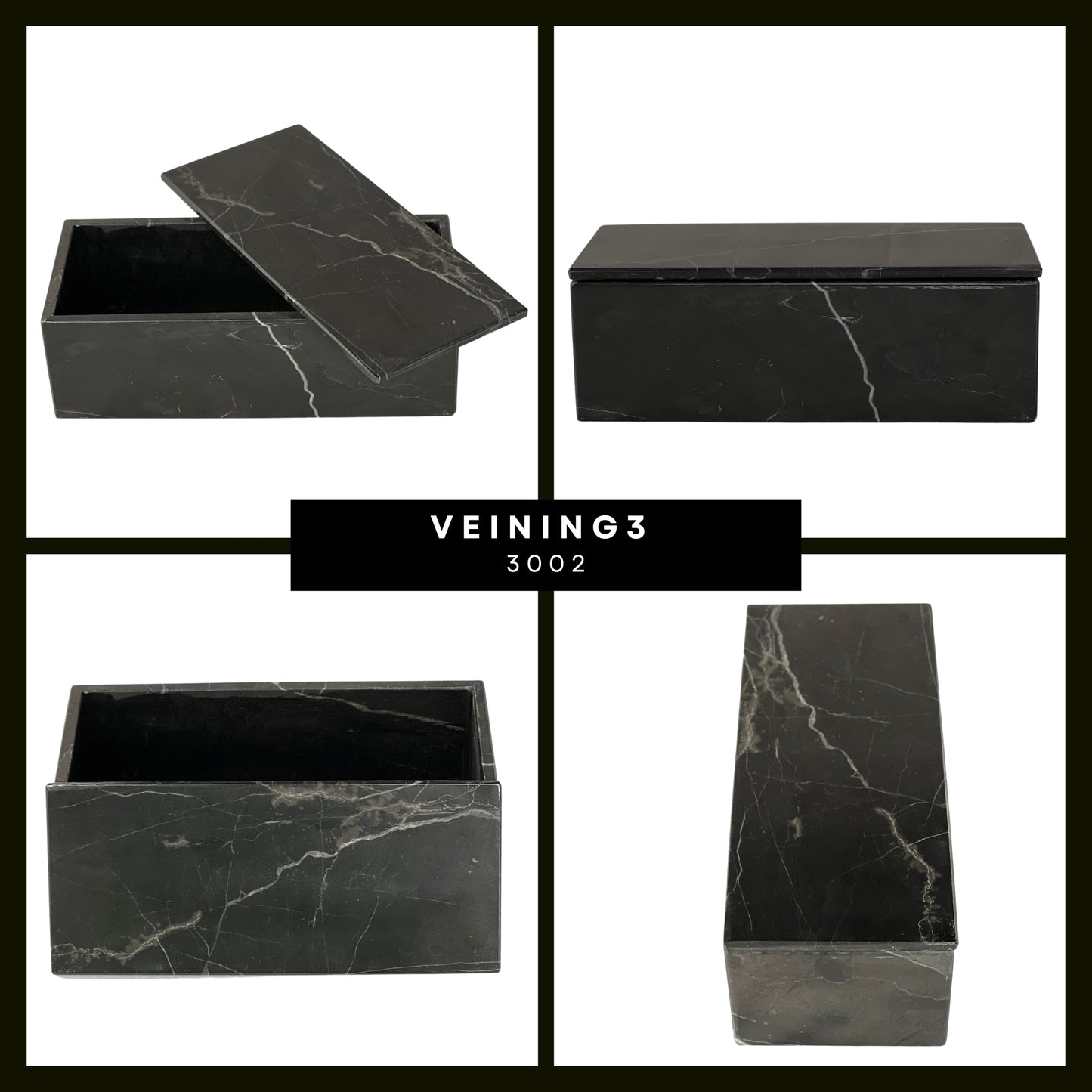 Elegant Rectangular Marble Stone Jeweler - Timeless Mexican Craftsmanship