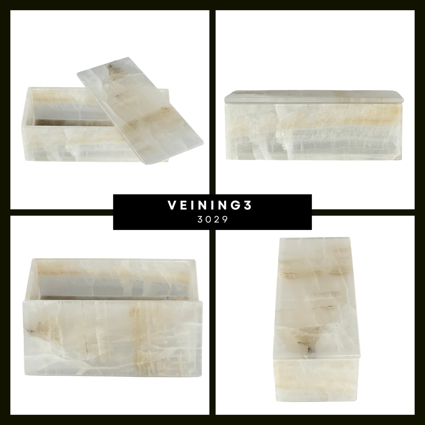 Elegant Rectangular Onyx Stone Jeweler - Timeless Mexican Craftsmanship