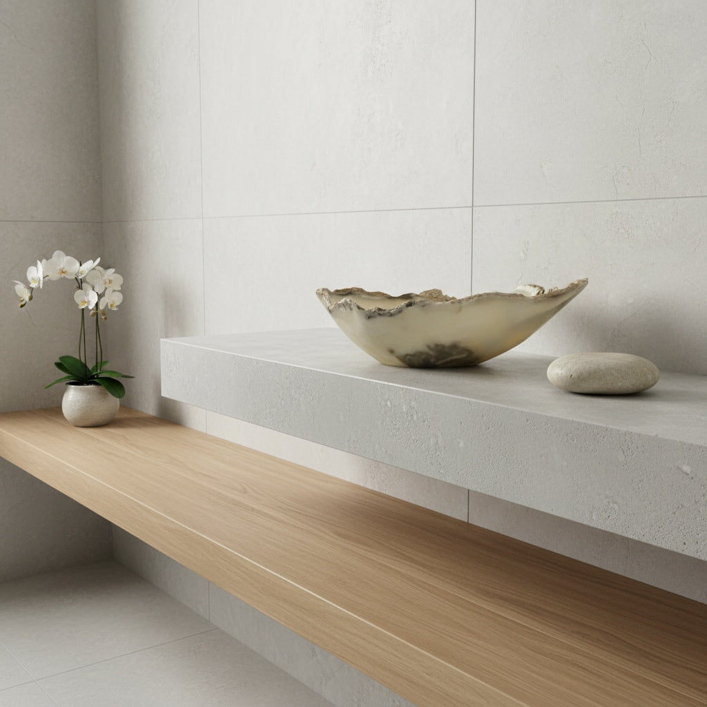 White Onyx Decorative Bowl - Centerpiece - Fruit Platter - Elegant Onyx Bowl - Handcrafted Beauty for Your Home