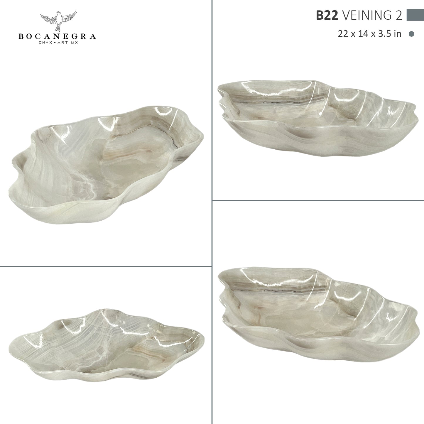 Hand-Carved Onyx Bowl – Elegant Natural Stone Decor