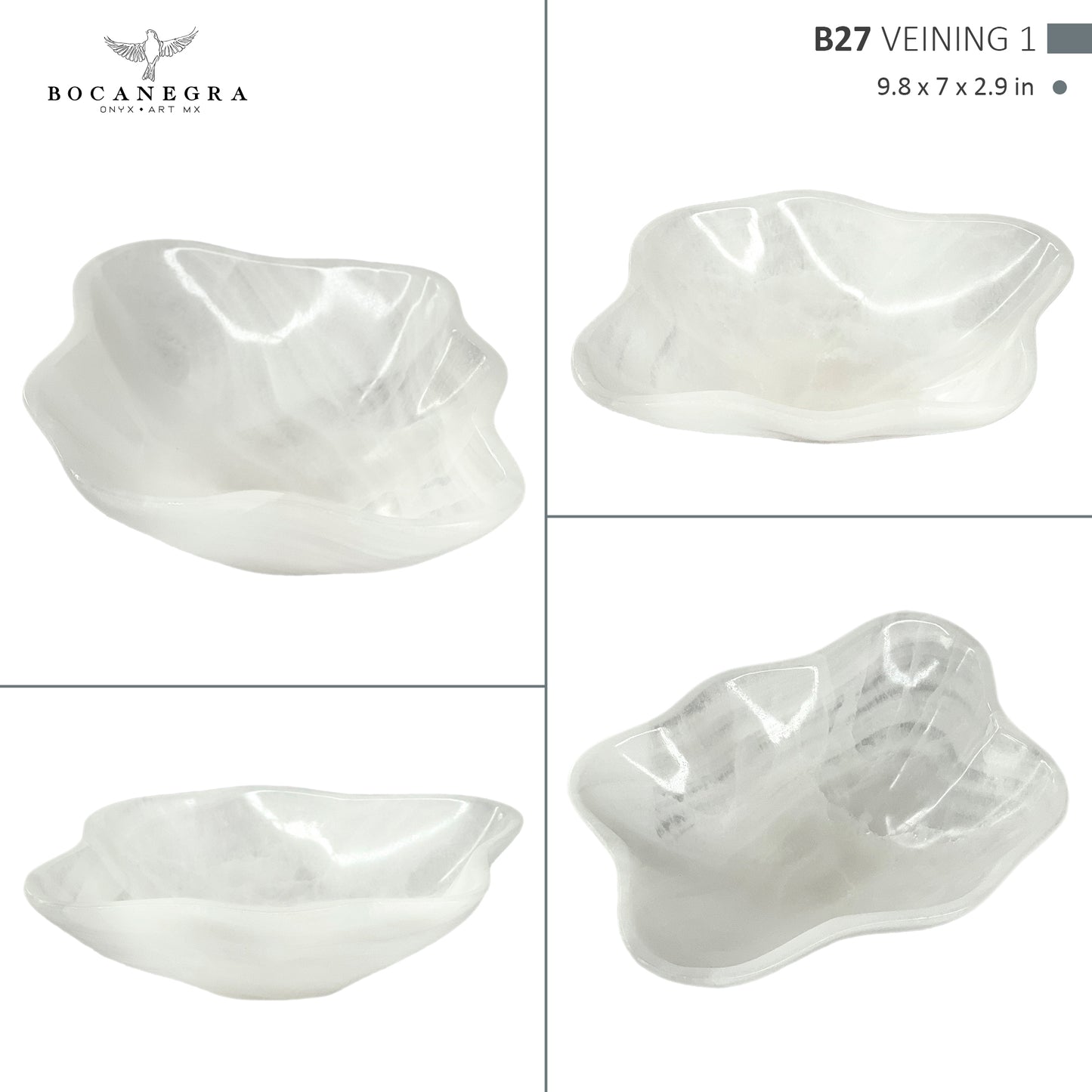 Hand-Carved Onyx Bowl – Elegant Natural Stone Decor