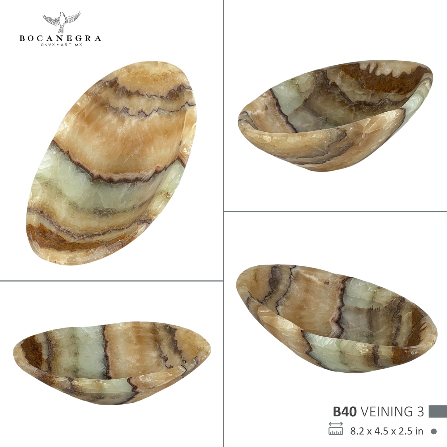 Hand-Carved Onyx Bowl – Elegant Natural Stone Decor