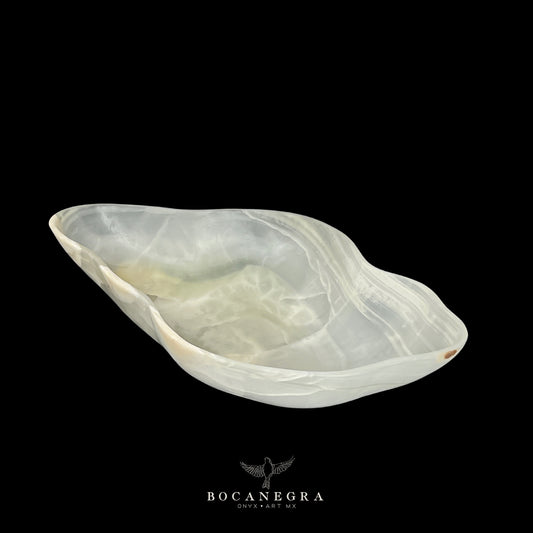 White Onyx Decorative Bowl - Centerpiece - Fruit Platter - Elegant Onyx Bowl - Handcrafted Beauty for Your Home