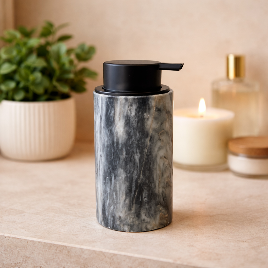 Handmade Marble Soap Dispenser - Simple Elegance for Your Home