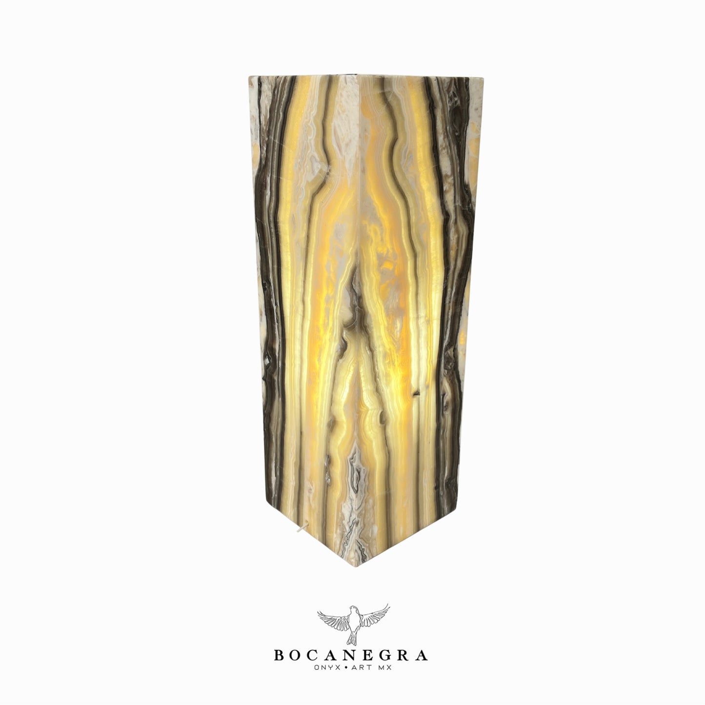 Beige & Black Onyx Decorative Lamp - Table lamp - HomeDecor