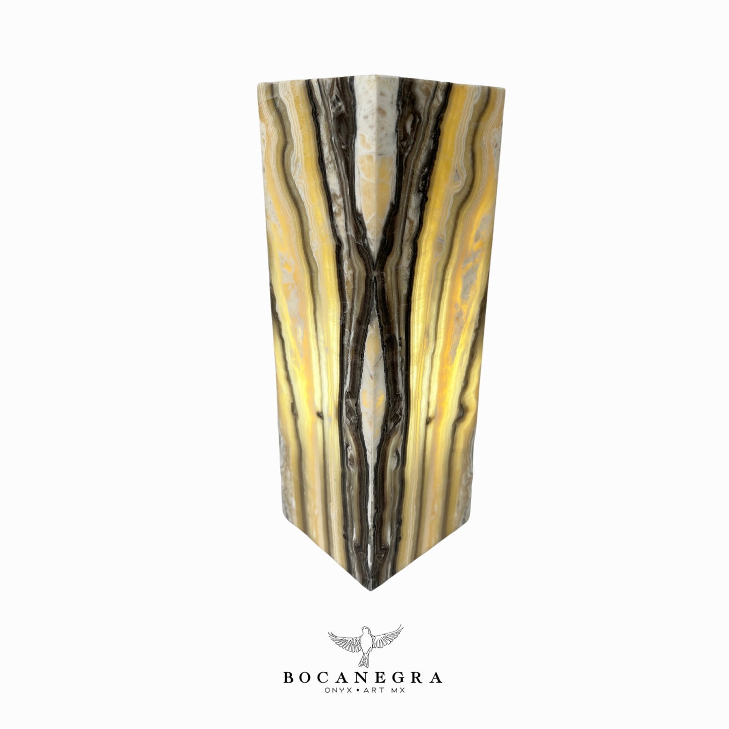 Beige & Black Onyx Decorative Lamp - Table lamp - HomeDecor