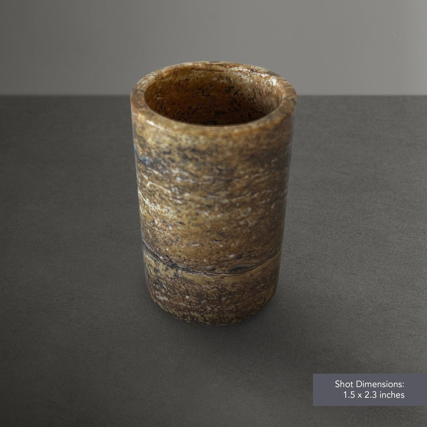 Copper Onyx Tequila Shots - Hand carved shot - (Set of 6)