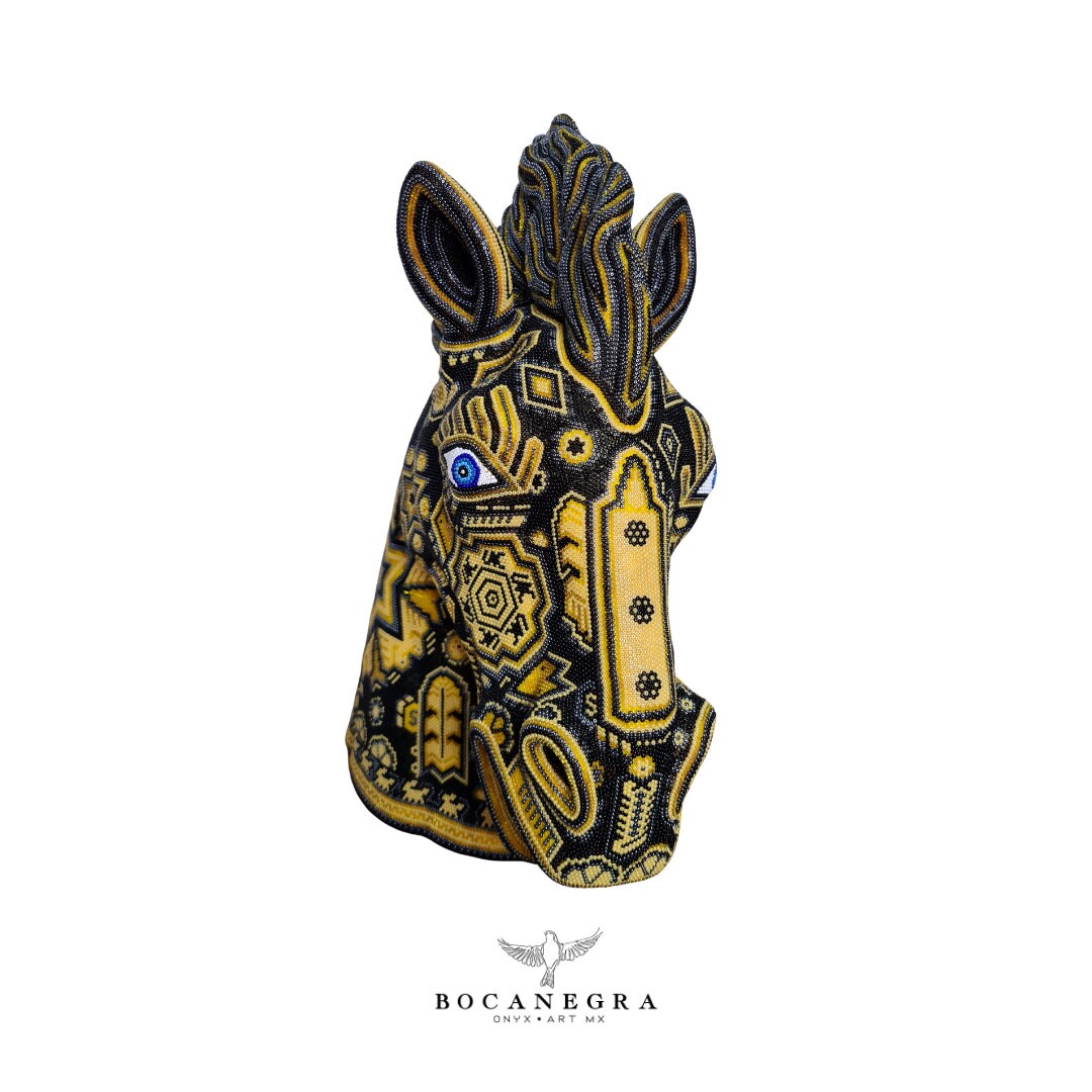 Huichol Art Horse - Beadwork sculpture - Handcrafted Horse - Handmade - Folk Art