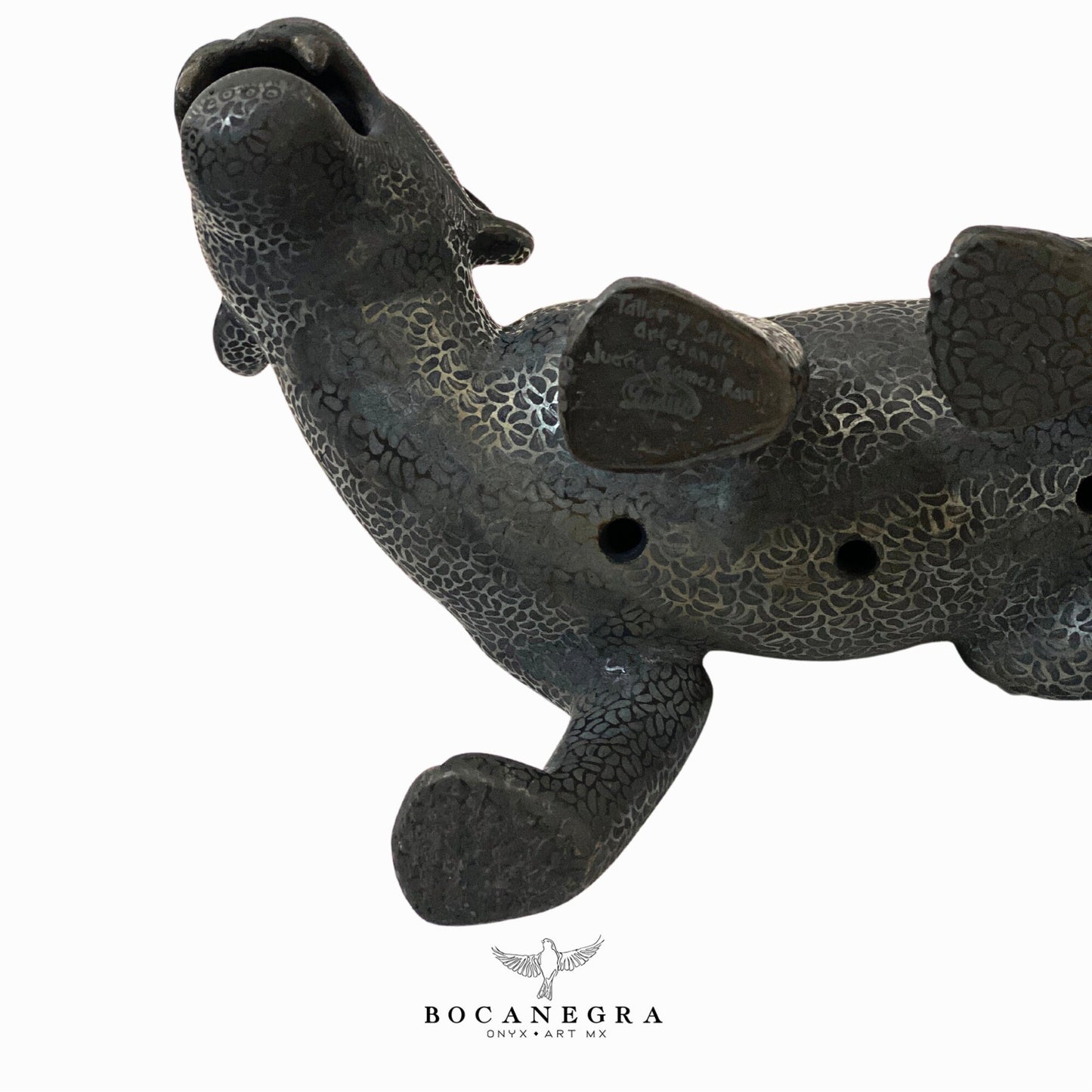 Clay Pottery Art by Juana Gomez Workshop - Decorative clay jaguar