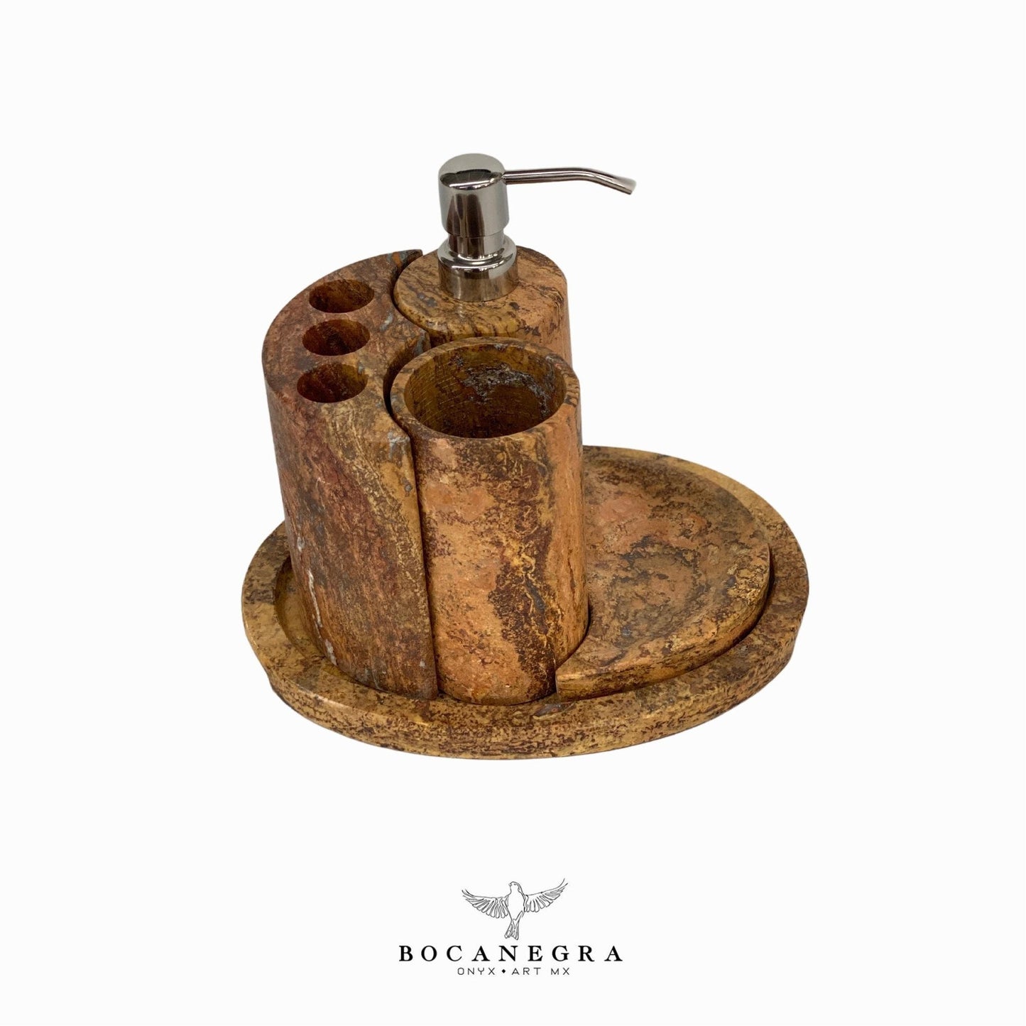 Copper Marble Soap Dispenser Set | Soap Pump | Beauty & Care