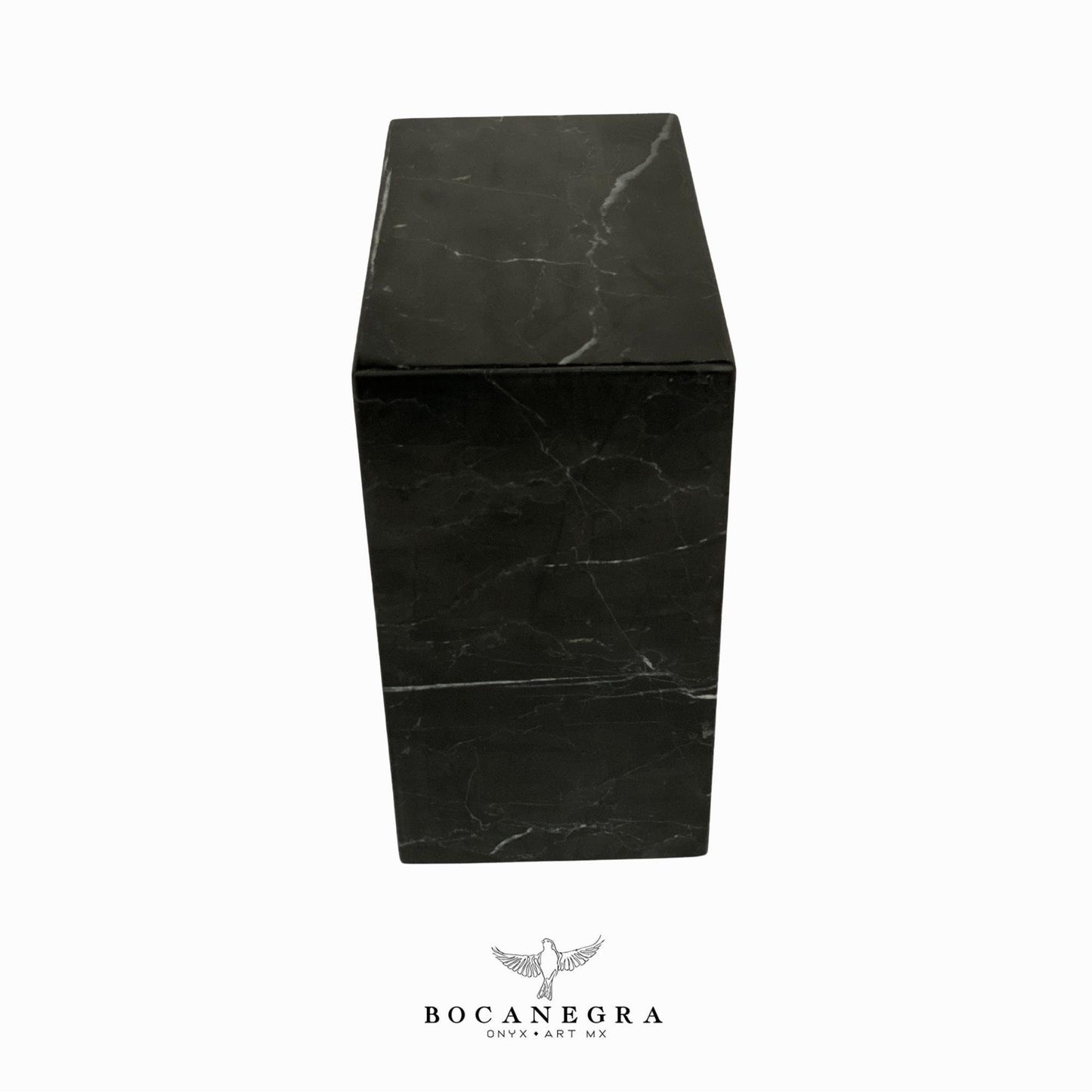 Black Marble Cremation Urn for Human (Double Companion)