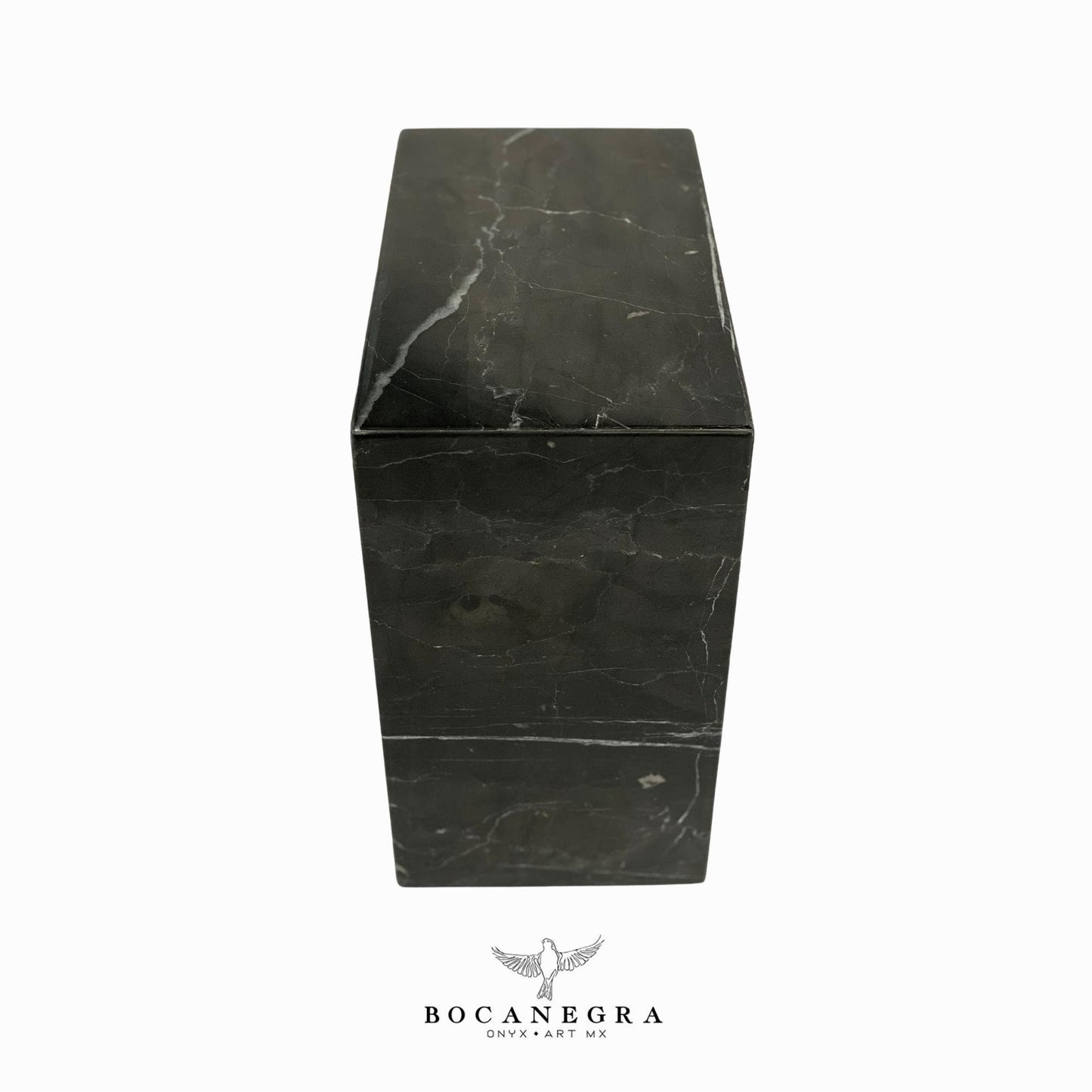 Black Marble Cremation Urn for Human (Double Companion)