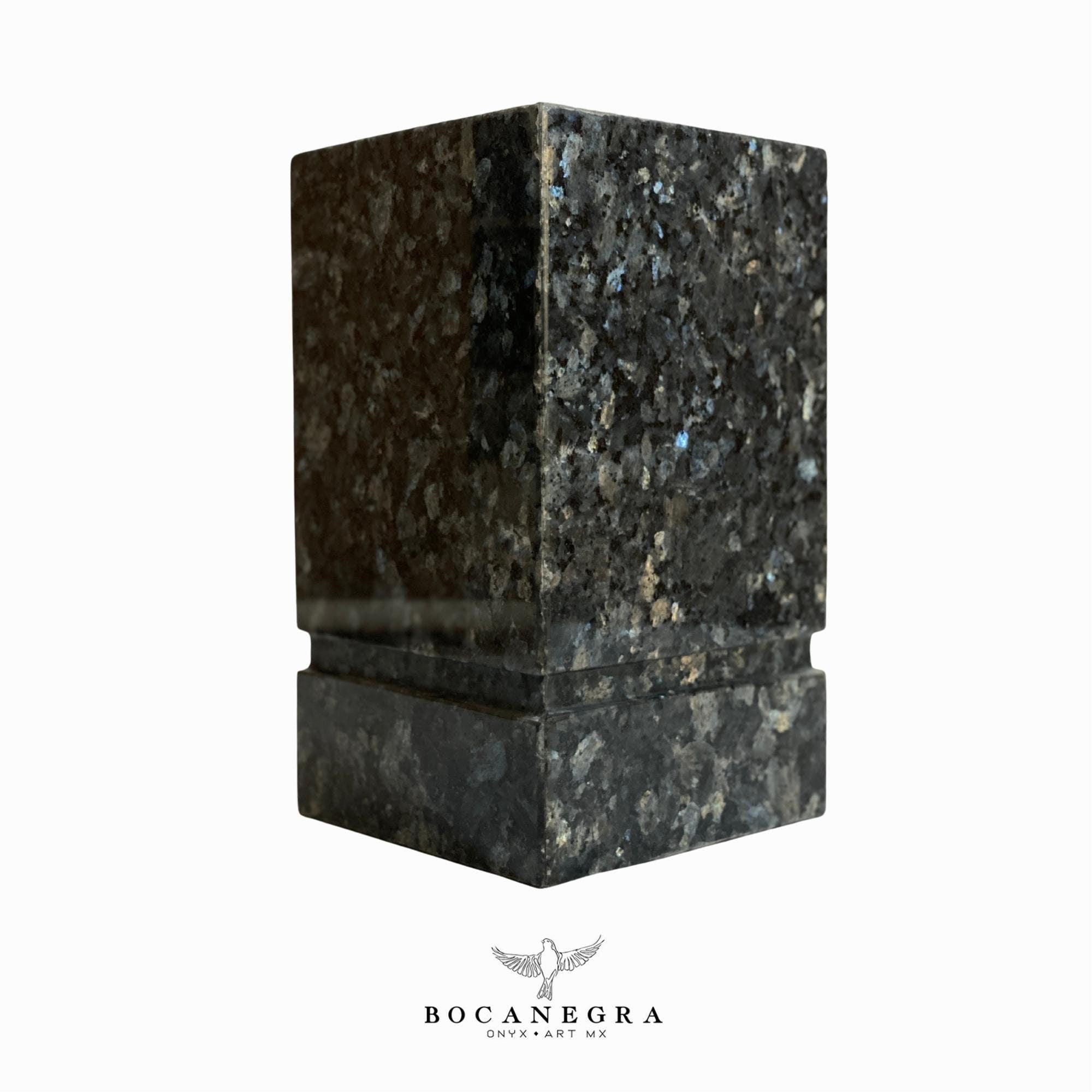 Black & Gray Marble Cremation Urn for Human or pet Ashes