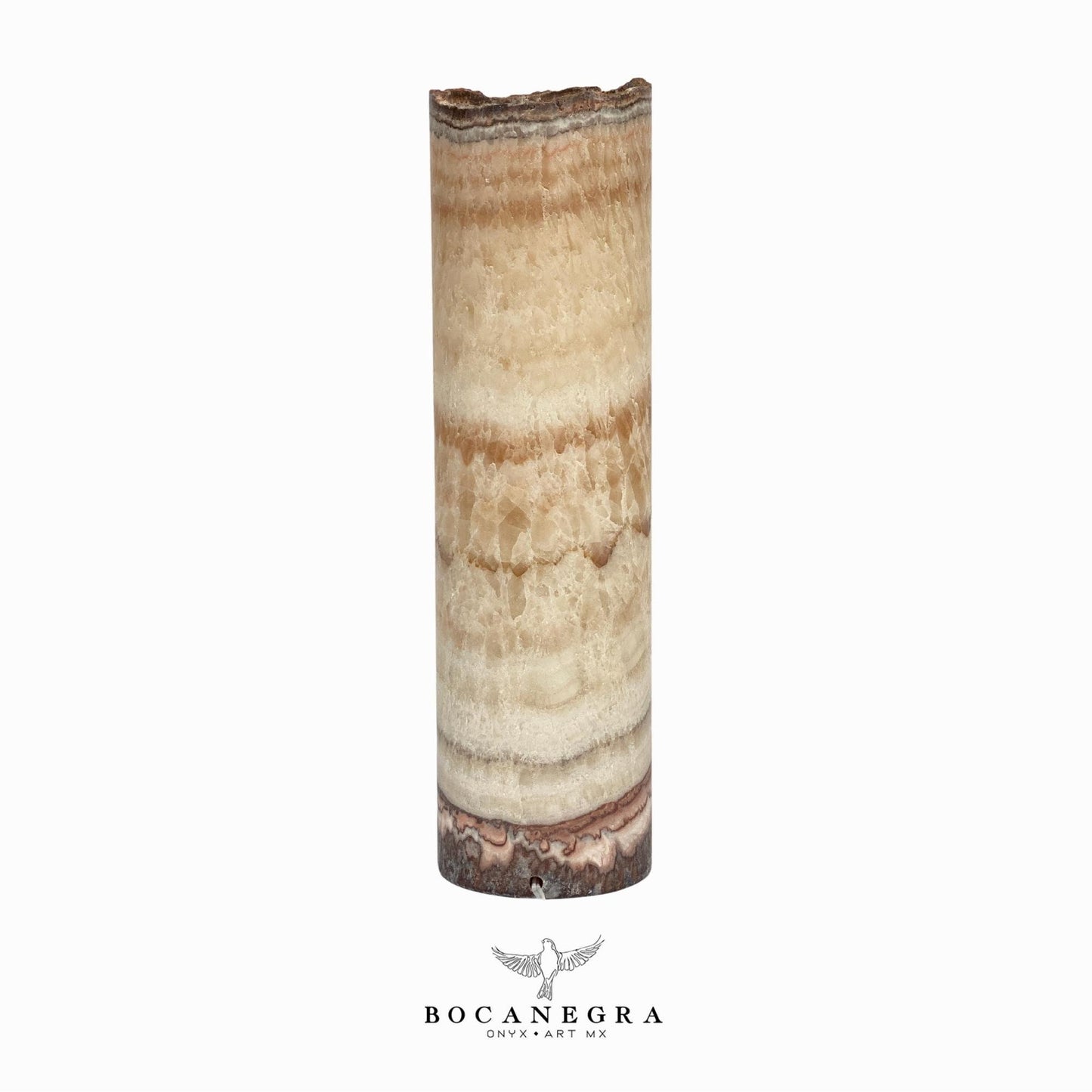 Beige & Brown Onyx Stone Lamp - Table Lamp - Home Decor