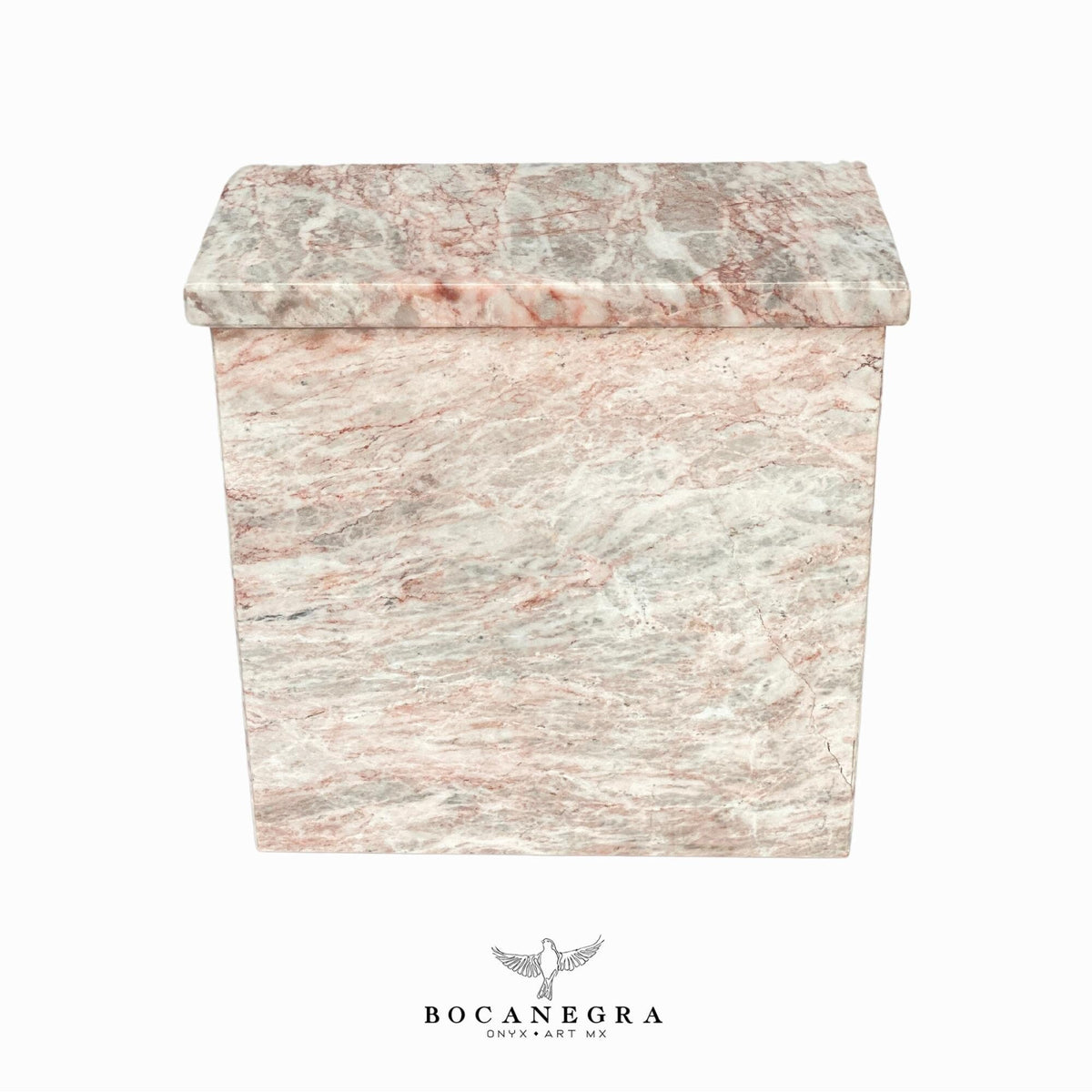 Red & White Marble Cremation Urn for Human or pet Ashes