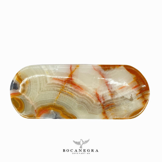Green Onyx Vanity Tray - Oval Jewelry tray - Trinket plate