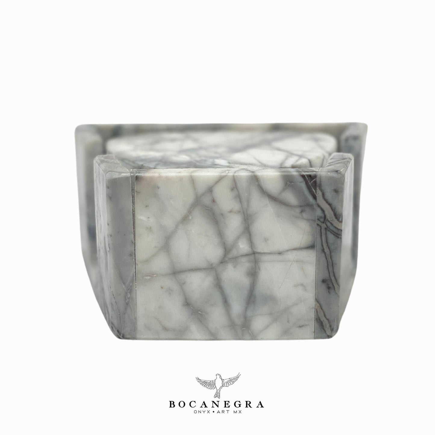 Gray & White Marble Coasters Set - Cup holder (6 Set)