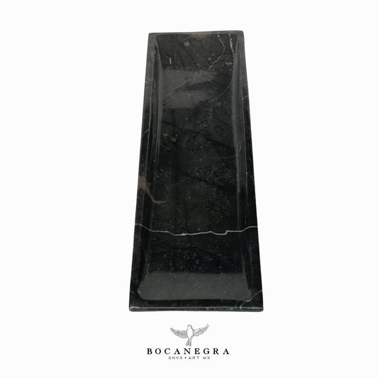 Black Marble Vanity Tray - Rectangular Jewelry tray - Trinket plate
