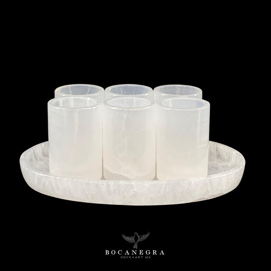 White Onyx Tequila Shots, Birthday gift, Tequila lover gift, Hand carved onyx shot, Bar essential, (Set of 6)