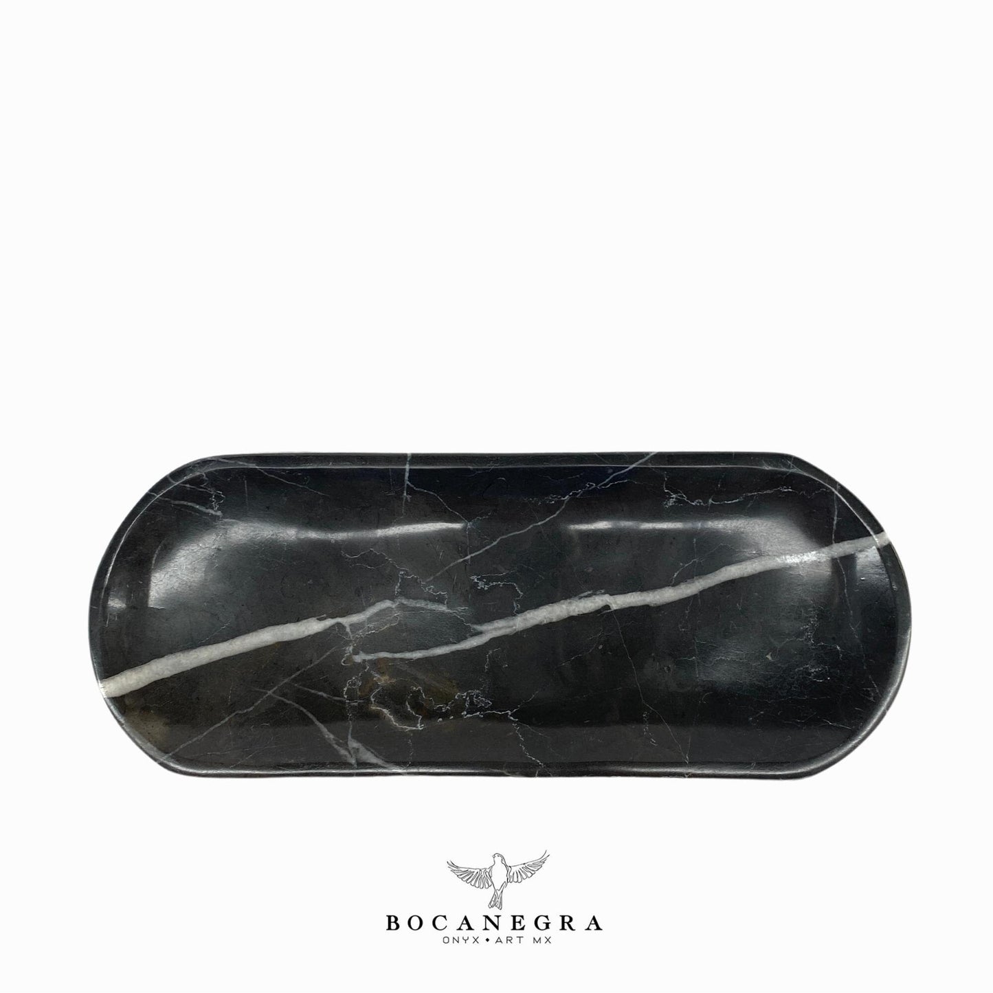 Black Marble Vanity Tray - Oval Jewelry tray - Trinket plate