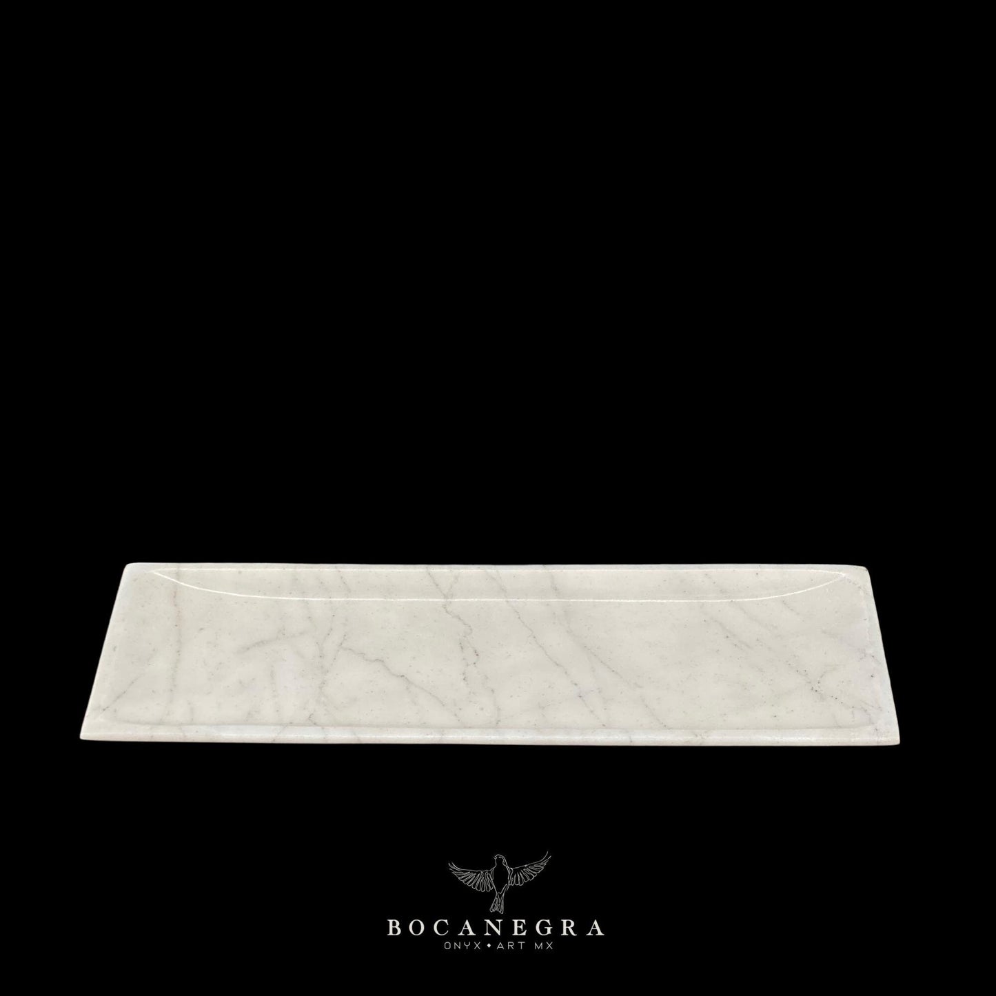 White Marble Vanity Tray - Rectangular Jewelry tray - Trinket platee