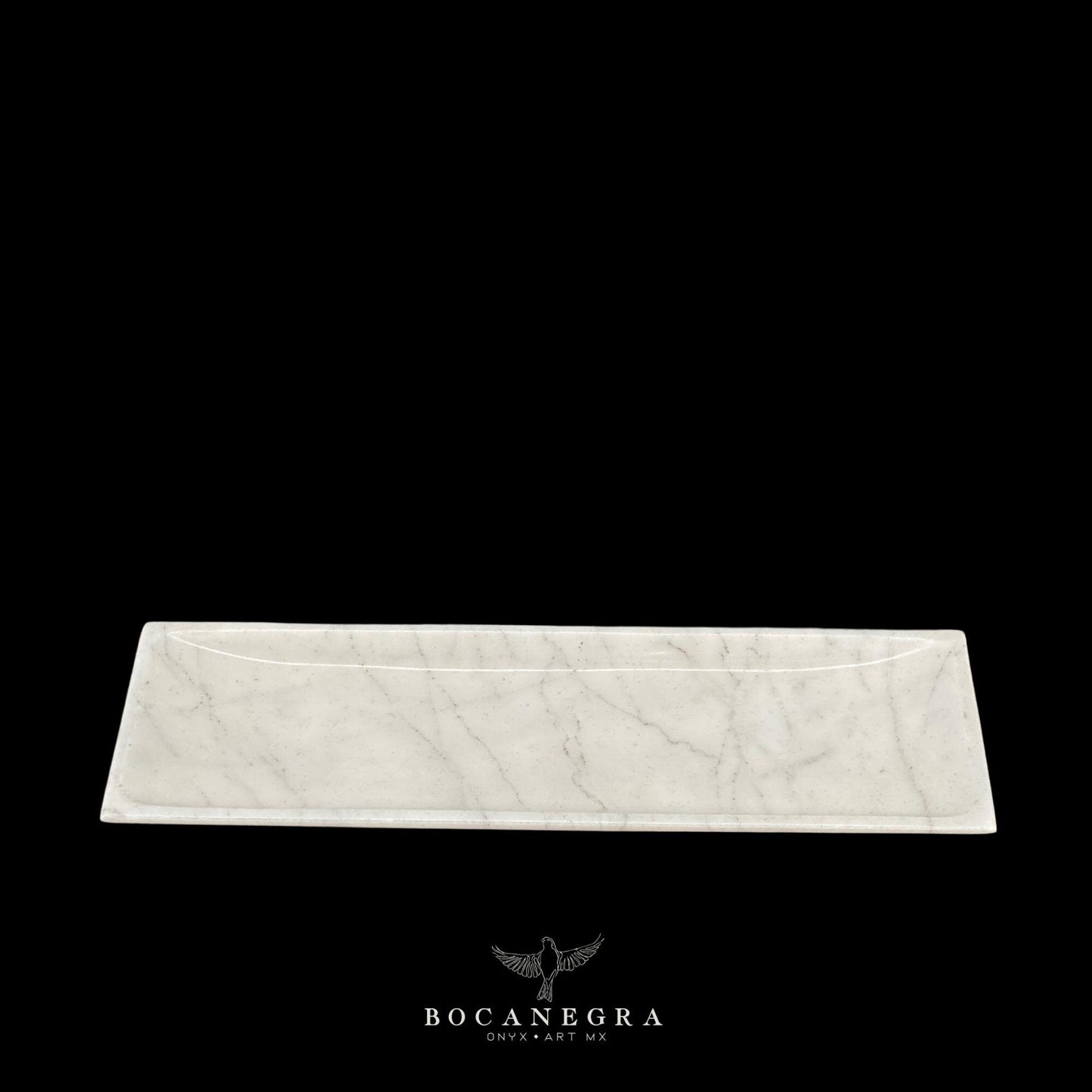 White Marble Vanity Tray - Rectangular Jewelry tray - Trinket platee