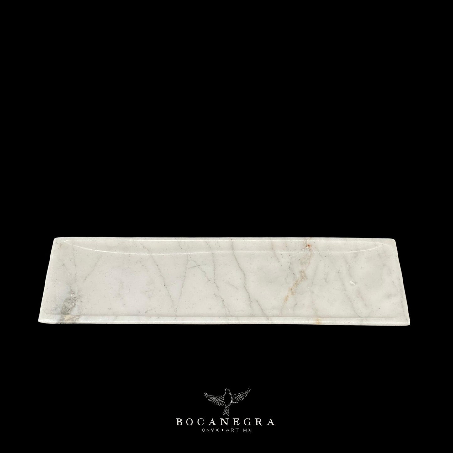 White Marble Vanity Tray - Rectangular Jewelry tray - Trinket plate