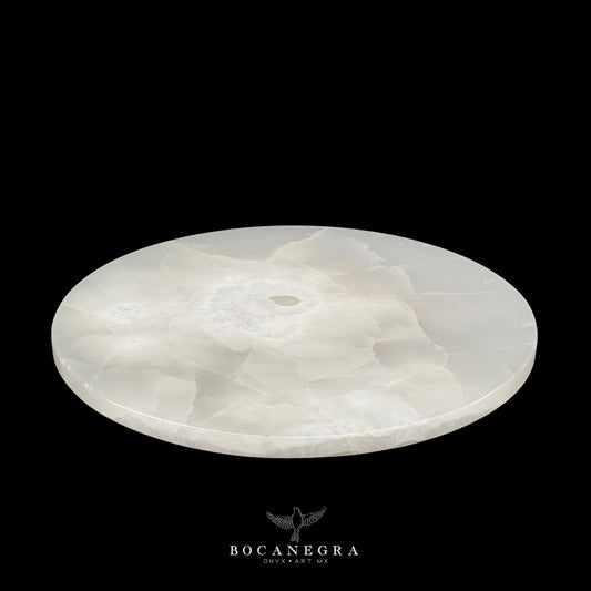 White Onyx  Rotating Tray (12-inch) - Lazy Susan