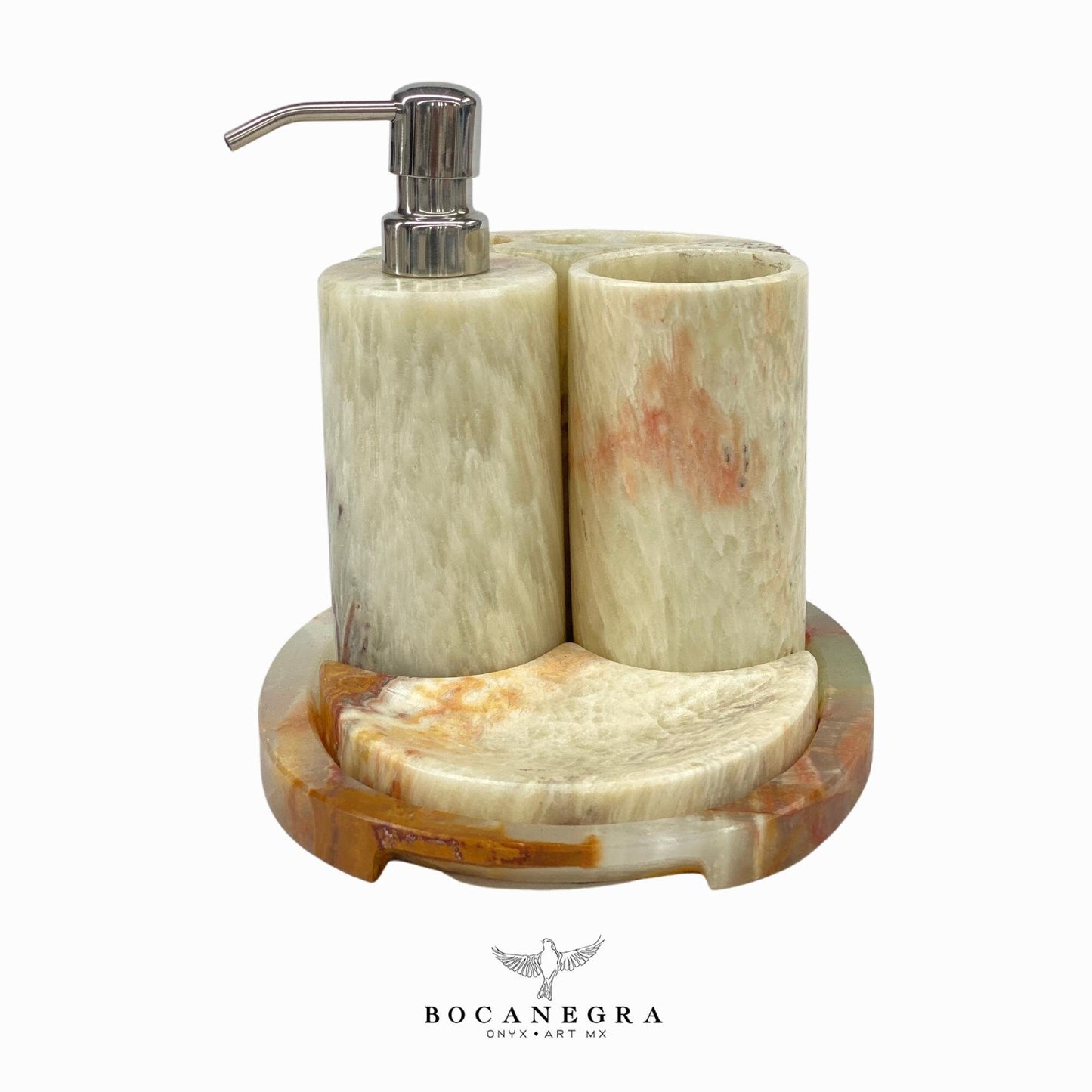 Gorgeous Bathroom Onyx Soap Dispenser Set | Soap Pump | Beauty & Care